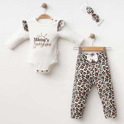 COŞAY BEBE KIZ 9-12-18 AY LEOPARLI 3LÜ TAKIM