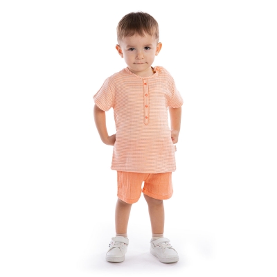 BEYAZ BEBEK ERKEK 9-12-18-24 AY ÇİZGİLİ TAKIM