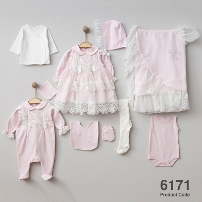 PUGİ KIZ 0-3 AY ŞAPKALI 10LU SET