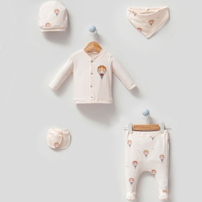 ESYA BABY UNISEX 0-3 AY CAPPADOCIA DESEN 5Lİ SET