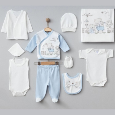 ZIPIR UNISEX 0-3 AY BAHÇIVAN AYI 10LU SET