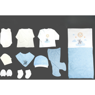 NENNY BABY ERKEK 0-3 AY BULUTLU AYICIKLI 10LU SET
