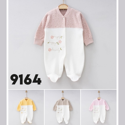 TONTON BEBE KIZ 3-6 AY ÇİÇEKLİ NAKIŞLI TULUM