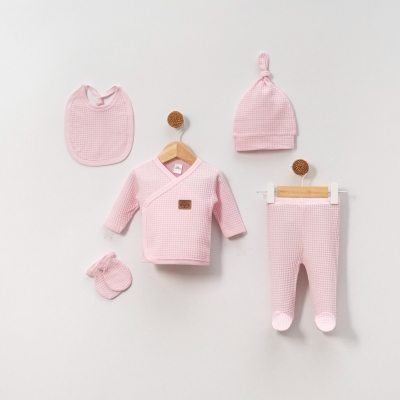 MİNİ OKYANUS UNISEX 0-3 AY ARMALI WAFFLE 5Lİ SET
